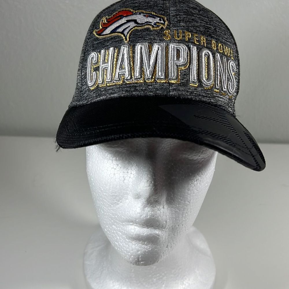 Denver Broncos Youth Super Bowl 50 Championship Hook & Loop Baseball Cap. Black